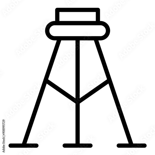Vector Design Surveyor's Tripod Icon Style