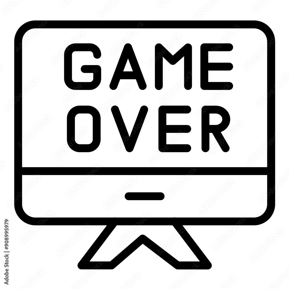 Vector Design Game Over Icon Style Vector Design Game Over Icon Style