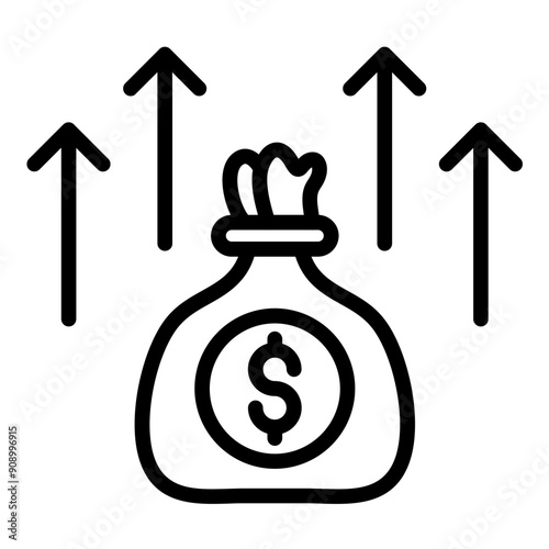 Vector Design Profit Icon Style