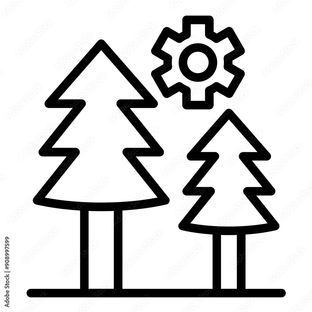 Vector Design Forest Conservation Icon Style Vector Design Forest Conservation Icon Style