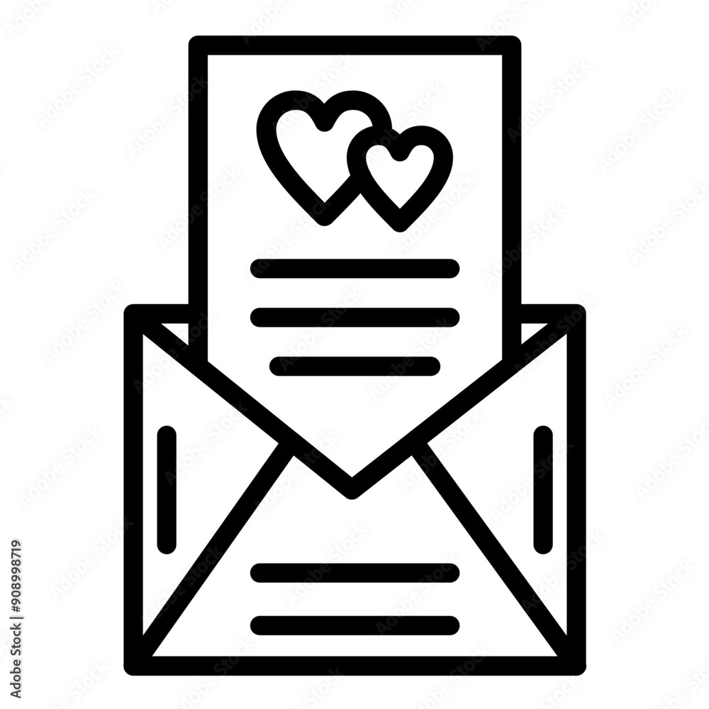 Vector Design Love Letter Icon Style Vector Design Love Letter Icon Style