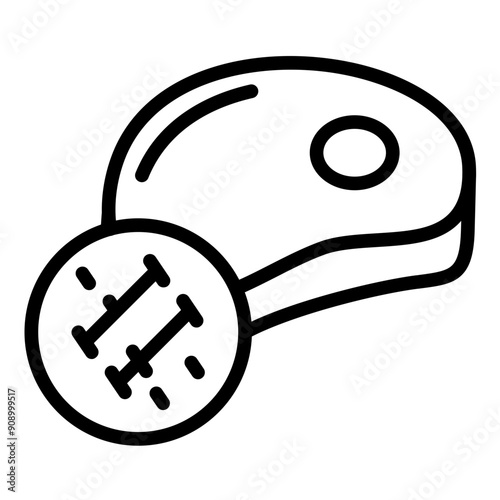 Vector Design Pork Tenderloin Icon Style