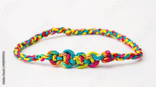 Vibrant Friendship Bracelet with 'Fearless' Letter Beads on Bright Background