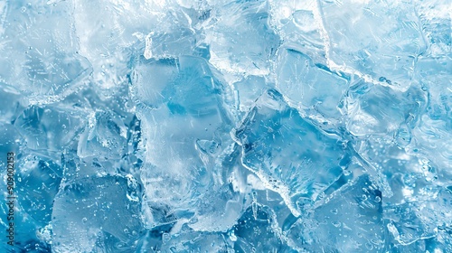 Ice cubes filled with air bubbles create an interesting visual effect, emphasizing the beauty and clarity of frozen water while adding texture to the composition.