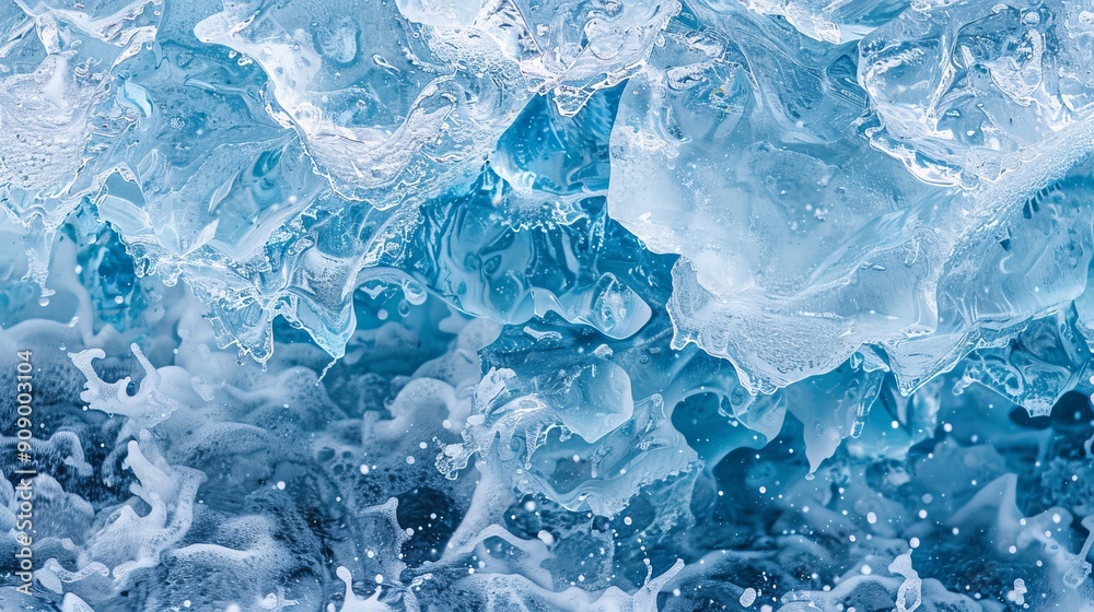 This image captures the beauty of frozen ocean waves caught in mid-splash, revealing intricate layers and textures that highlight the dynamic yet frozen movement of the water. This image captures the beauty of frozen ocean waves caught in mid-splash, revealing intricate layers and textures that highlight the dynamic yet frozen movement of the water.
