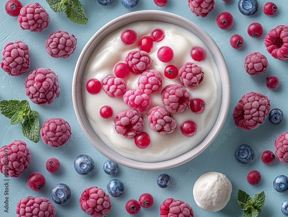 A fresh and clean composition of probiotic capsules and foods like yogurt, with bright, airy lighting to convey the benefits of a healthy digestive system A fresh and clean composition of probiotic capsules and foods like yogurt, with bright, airy lighting to convey the benefits of a healthy digestive system