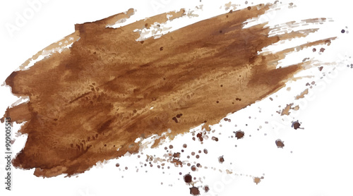 brown watercolor drops on the surface vector illustration,generative ai