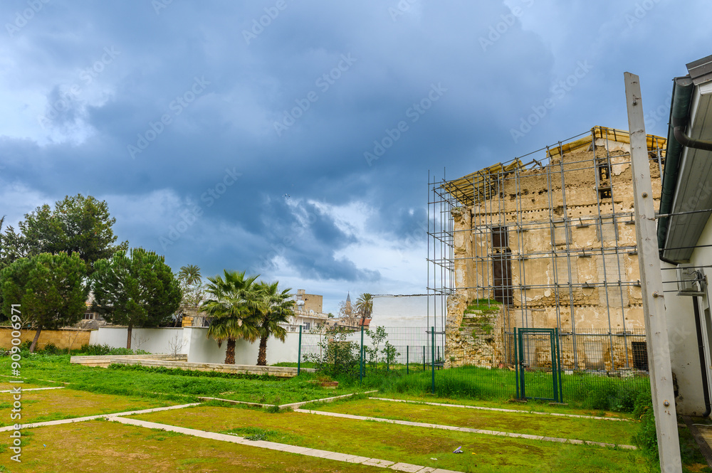 Fototapeta premium Streets of old Nicosia view. Nicosia is capital of Northern Cyprus.