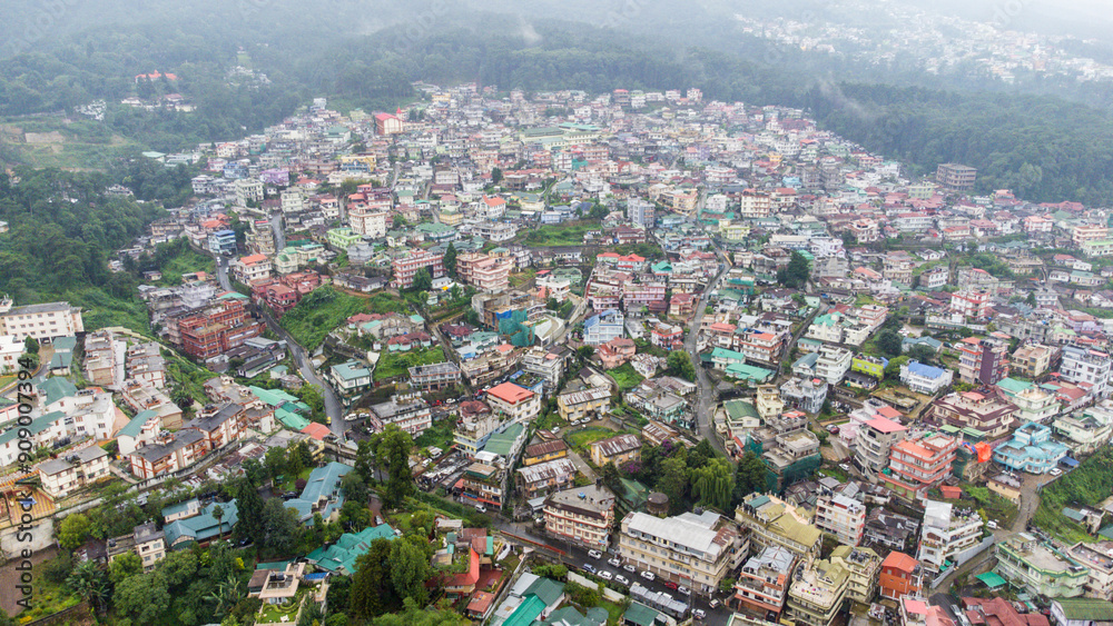 Φωτογραφία Aerial view of shillong city is a hill station in northeast India and capital of the state of Meghalaya in India