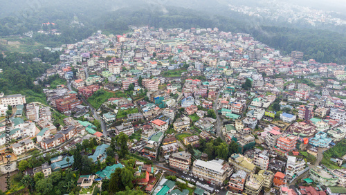 Valokuva Aerial view of shillong city is a hill station in northeast India and capital of the state of Meghalaya in India