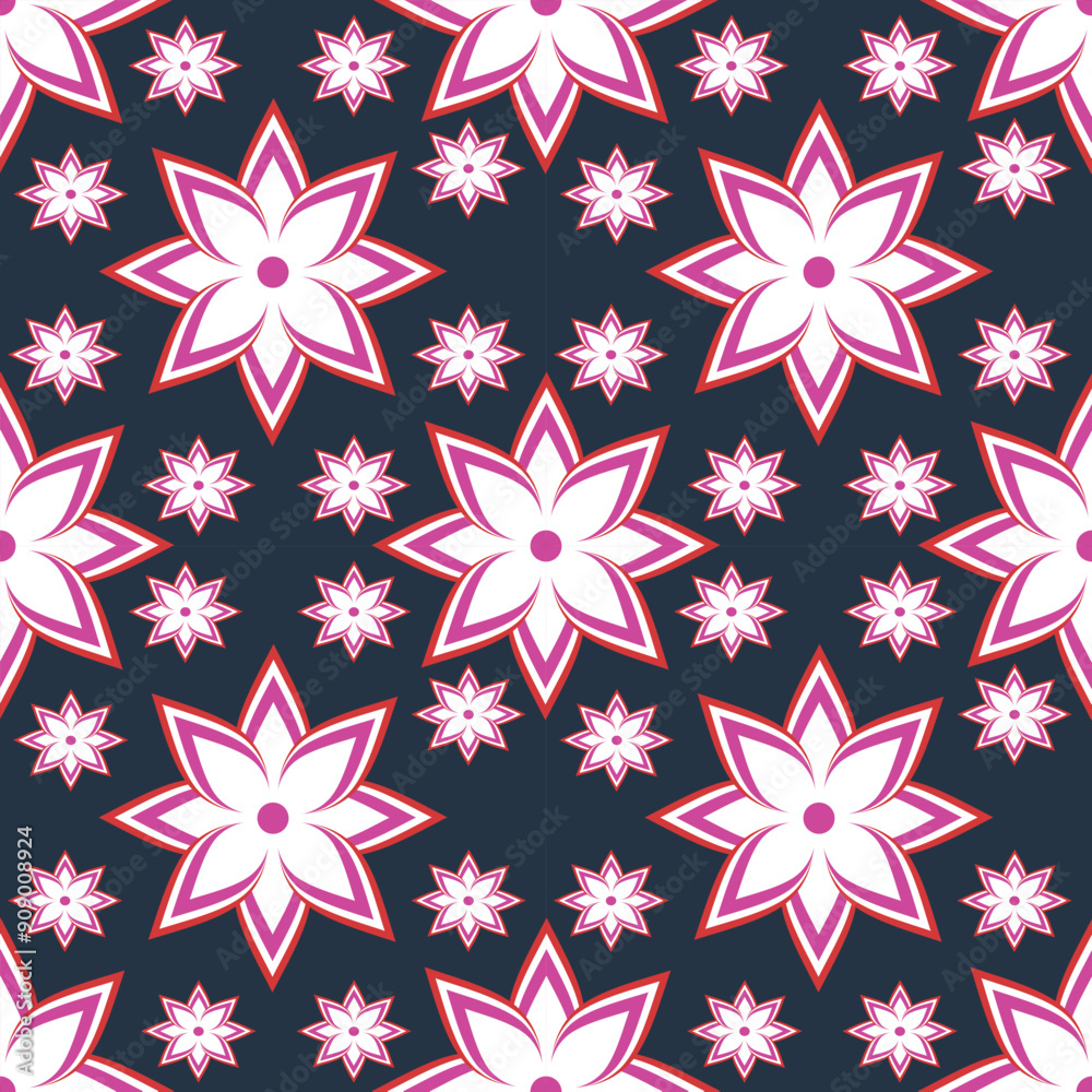 Flowers ethnic pattern design for background or Wallpaper. Flowers ethnic pattern design for background or Wallpaper.