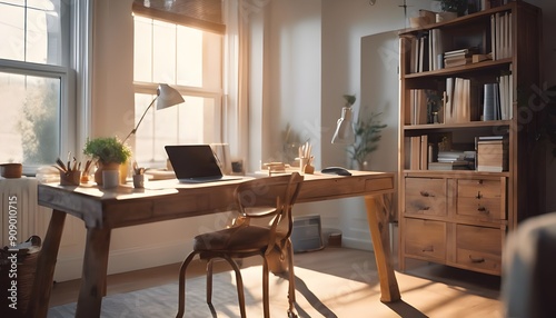 Sunlit Home Office Sanctuary