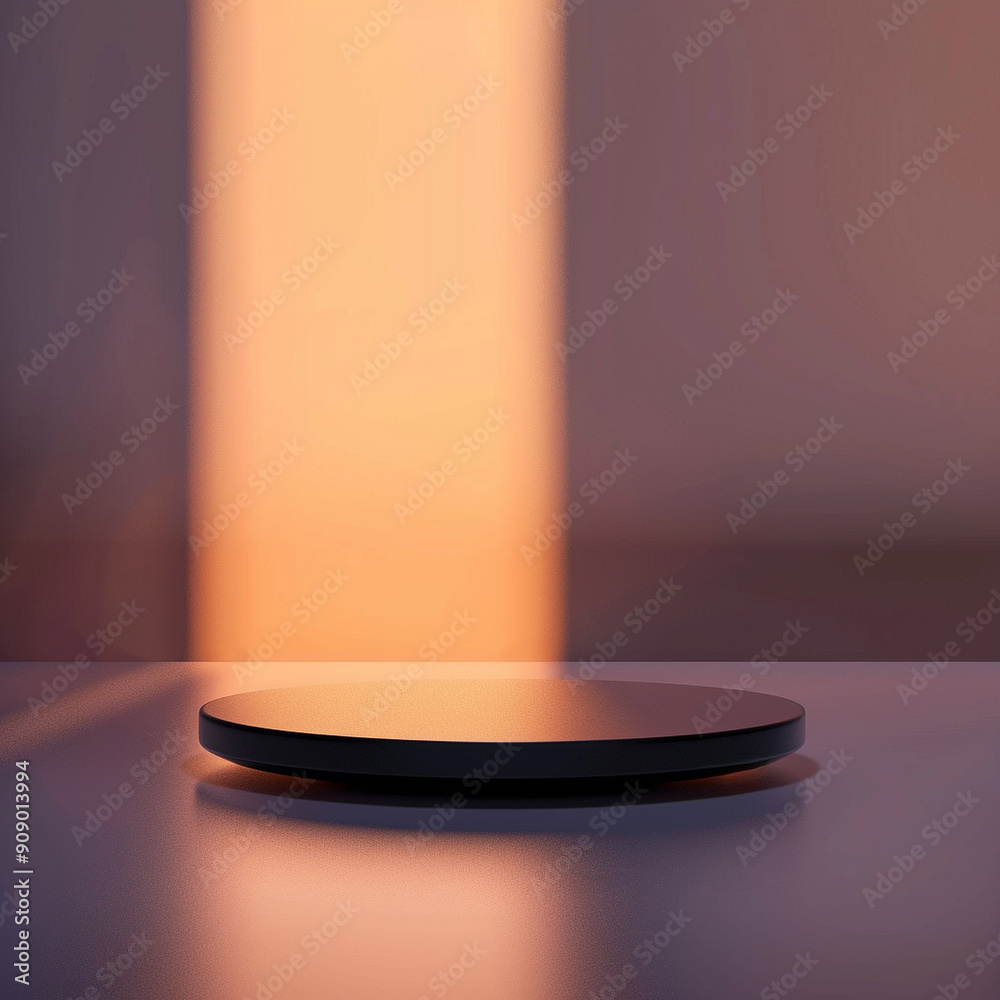 interior of a modern house with close up product display podium interior of a modern house with close up product display podium