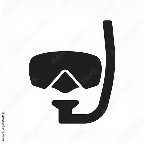 diving snorkel icon isolated on white