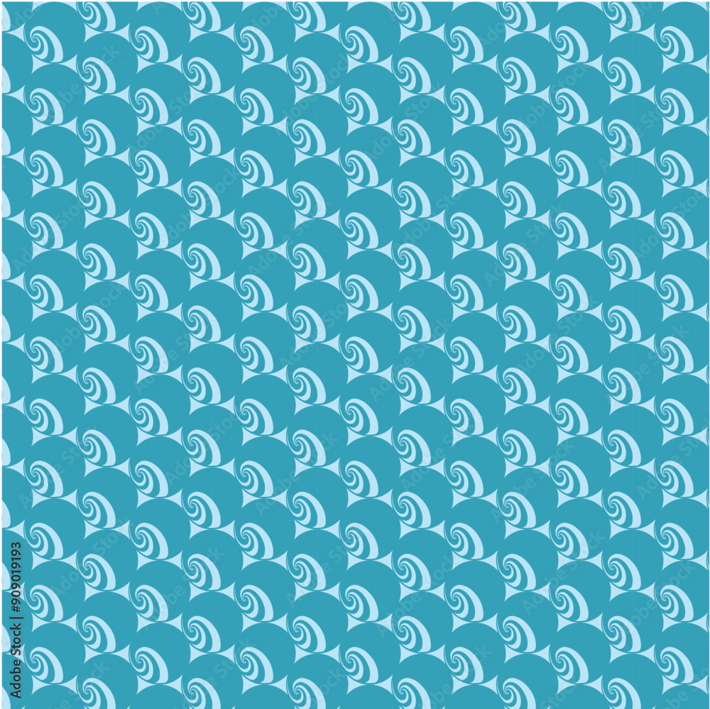 Blue Snail Seamless Pattern for Textile Blue Snail Seamless Pattern for Textile