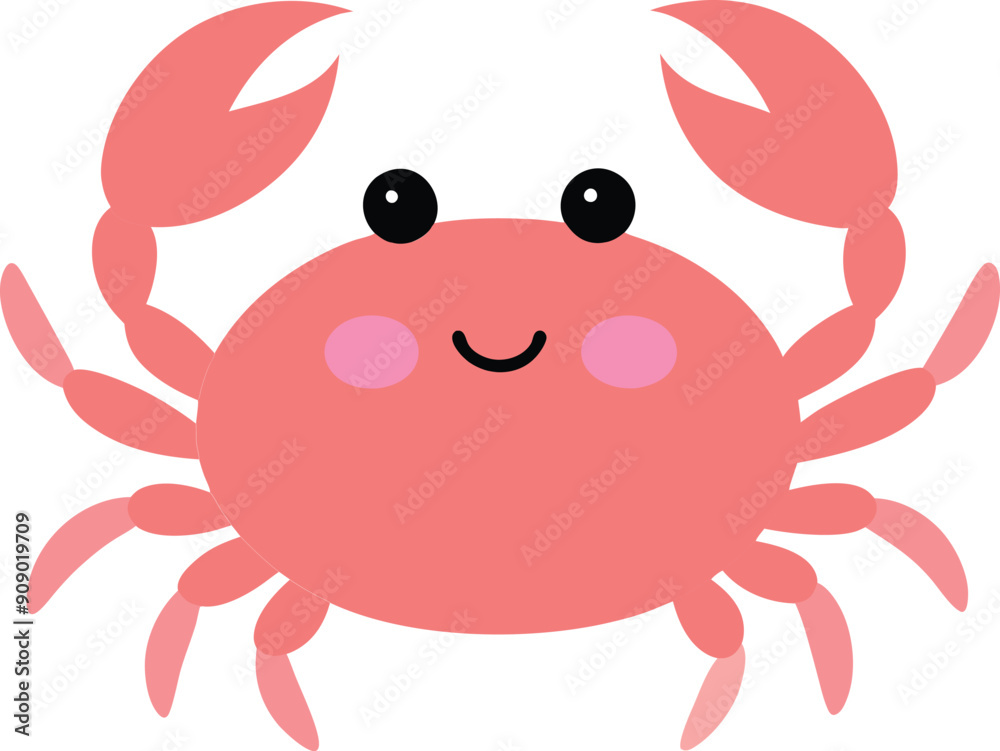 Fototapeta premium Cute Crab Illustration