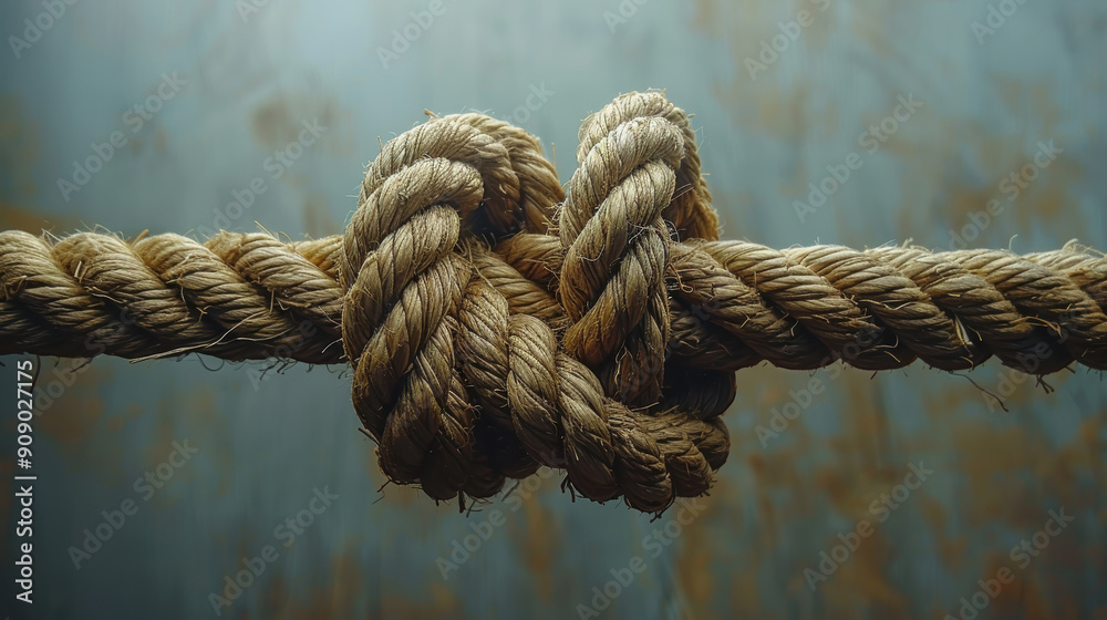 Fototapeta premium A rope is tied in a knot