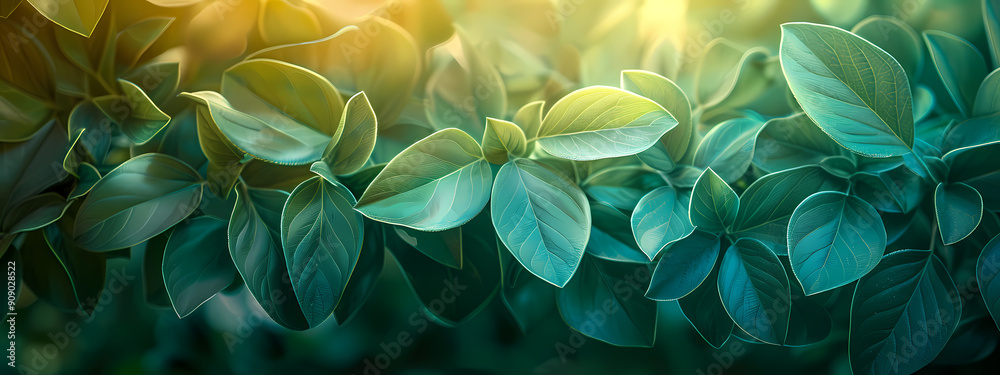 Fresh Green Leaves in Soft Light Fresh Green Leaves in Soft Light