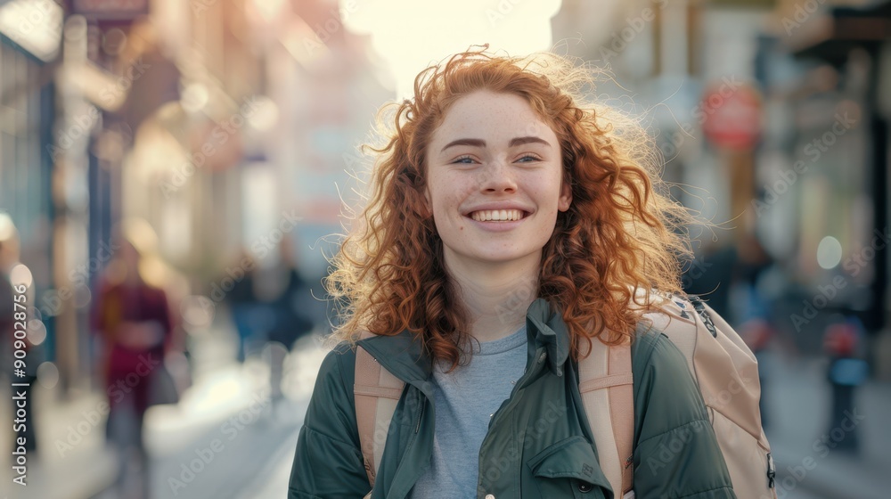 The smiling young woman The smiling young woman