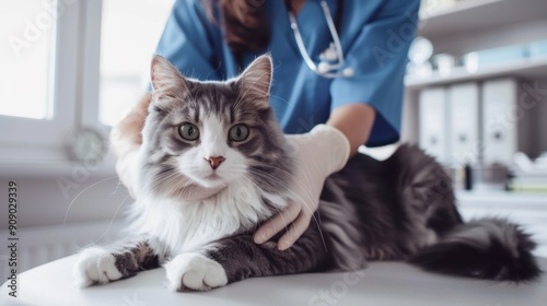 The cat at the vet clinic photo