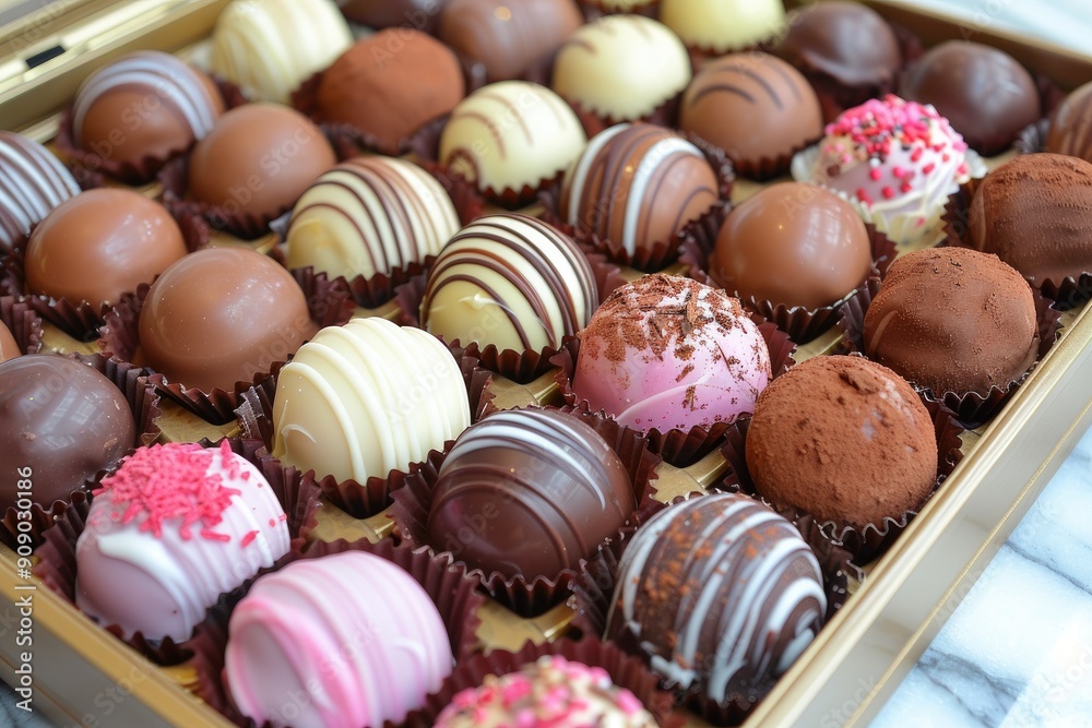 Assorted Chocolate Truffles in a Box Assorted Chocolate Truffles in a Box
