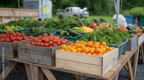 A community supported agriculture (CSA) program, where members invest in a local farm photo