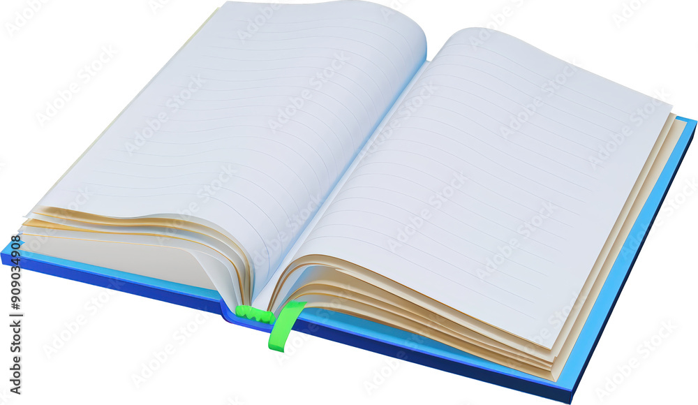 Blank notebook open Blank notebook open