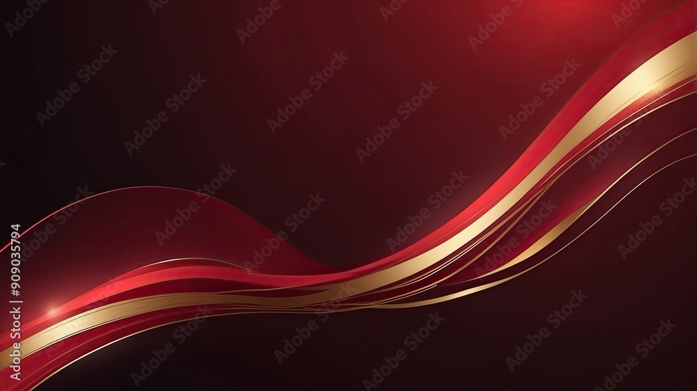 Abstract red and gold lines background with light effect Abstract red and gold lines background with light effect