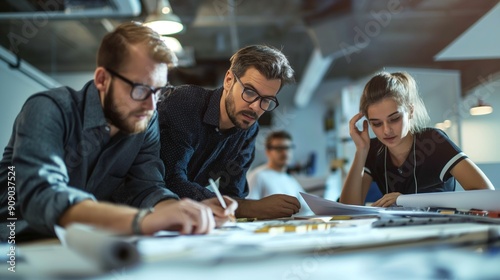 team of diverse professionals working together on a project