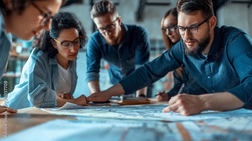team of engineers working together to solve a complex technical problem team of engineers working together to solve a complex technical problem