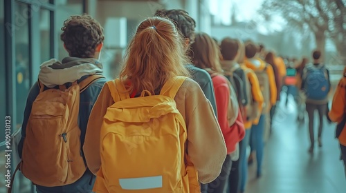 Backpack Line: Students Queue Up For Class