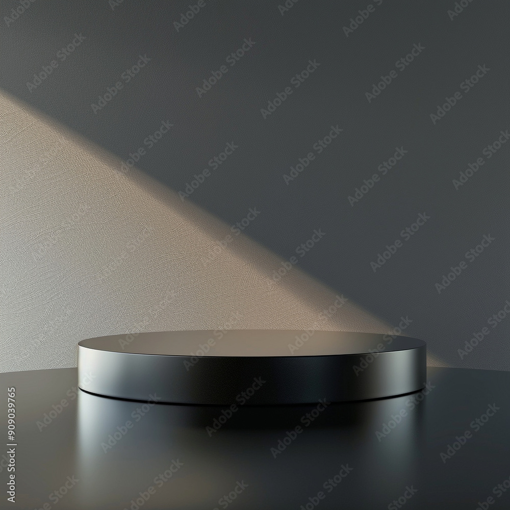 interior of a modern house with close up product display podium interior of a modern house with close up product display podium