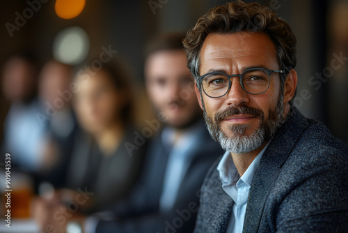 Business Leader Discussing Employee Healthcare Costs with Team in Office Meeting