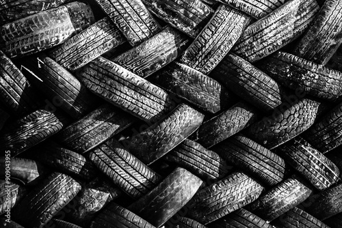 Foto stacked tires