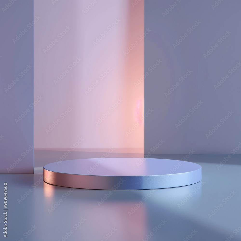 interior of a modern house with close up product display podium interior of a modern house with close up product display podium