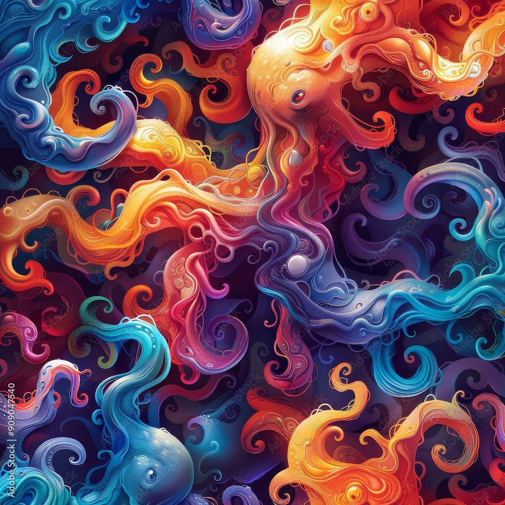 Abstract Octopus Pattern Abstract Octopus Pattern