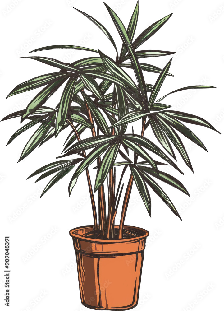 Green houseplant in pot Green houseplant in pot