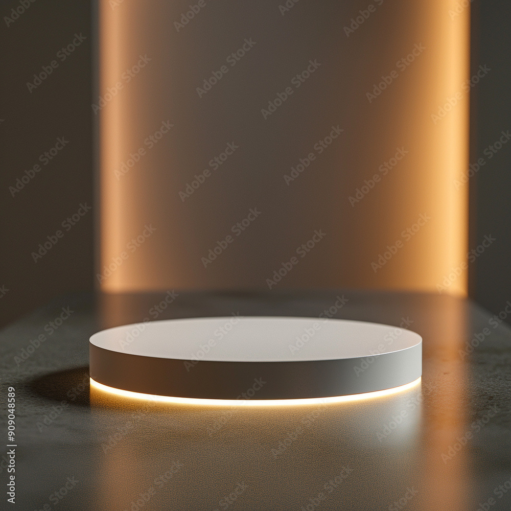 interior of a modern house with close up product display podium interior of a modern house with close up product display podium