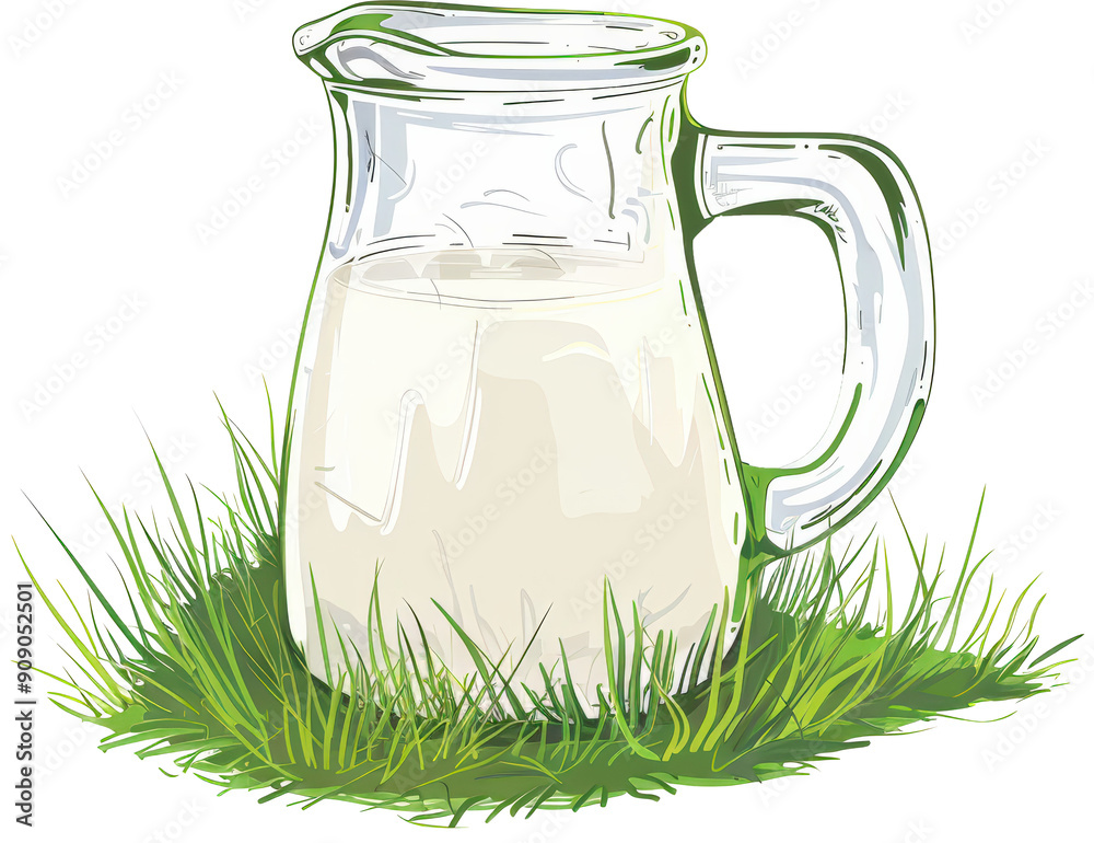 Milk in a pitcher Milk in a pitcher