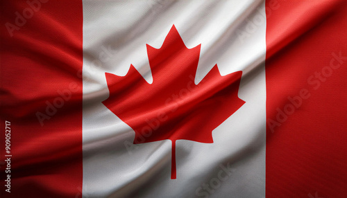 Canada flag background with flag fluttering texture