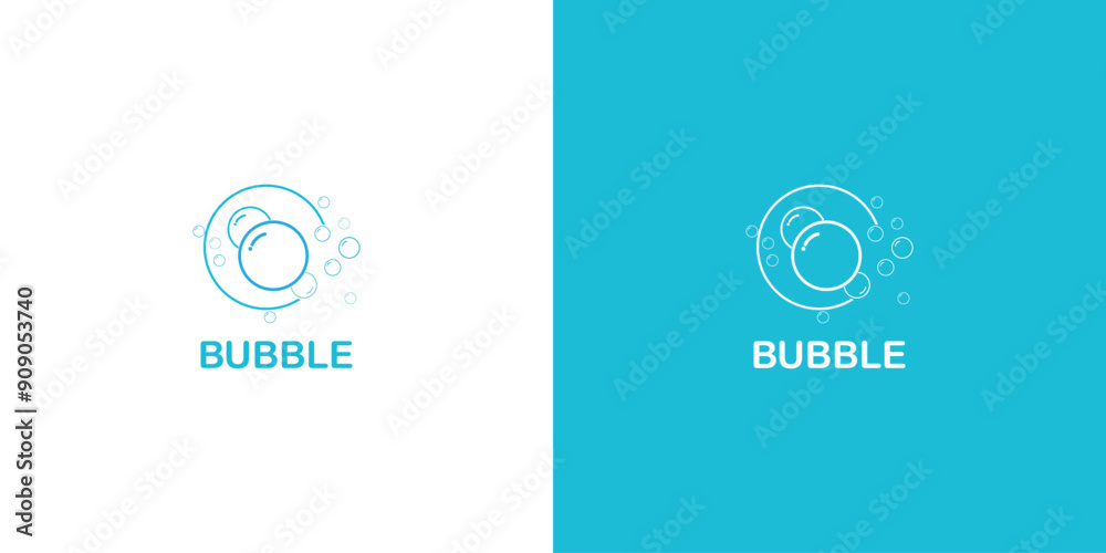 Creative bubble logo design with modern concept premium vector Creative bubble logo design with modern concept premium vector