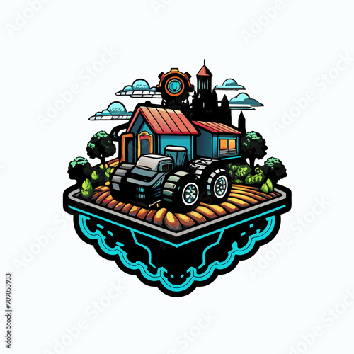 A captivating image showcasing the harmonious blend of traditional farming methods and cutting-edge futuristic technology.
