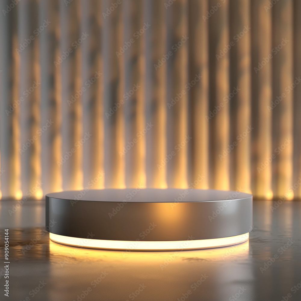 interior of a modern house with close up product display podium interior of a modern house with close up product display podium