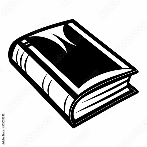 book Silhouette Vector illustration
