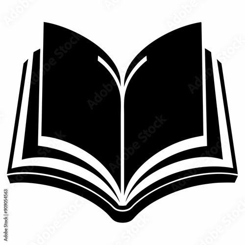 book Silhouette Vector illustration