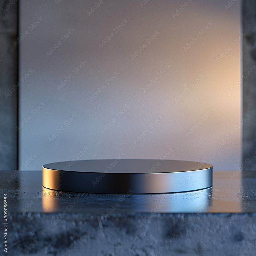 interior of a modern house with close up product display podium interior of a modern house with close up product display podium