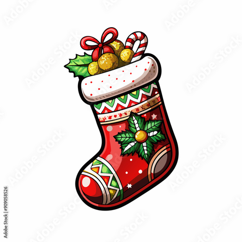 Christmas stockings with different patterns and designs.