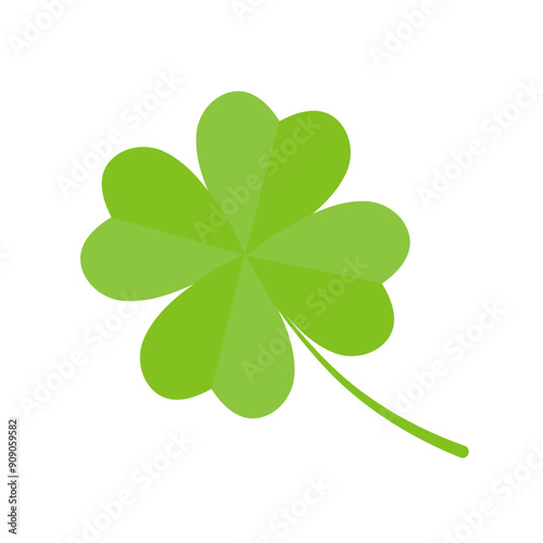 Green shamrock. Vector clover on white background
