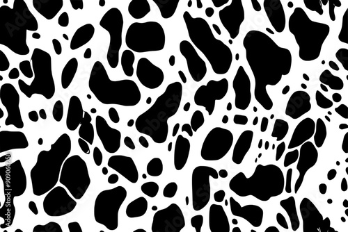 Irregular, organic shapes resembling leopard spots arranged randomly across the surface, seamless pattern vector