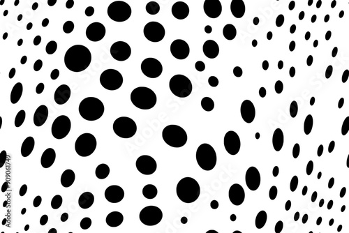 Round dots, all of the same size, evenly spaced, forming a regular pattern across the surface, seamless pattern vector